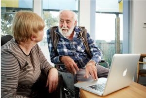 Man using computer